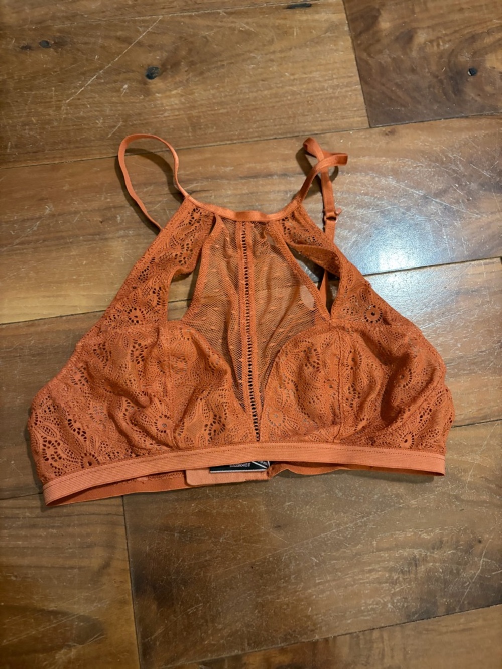 Victoria's Secret Rust Lace High-Neck Bralette